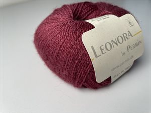 Leonora by permin silke / uld - i smuk vinrød